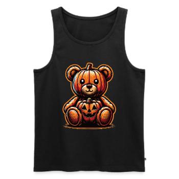Halloween Teddy Bear Halloween Bear - Men's Premium Organic Tank Top - black - Front - AI Model Male 178 light (178cm)