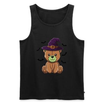 Halloween Teddy Bear Halloween Bear - Men's Premium Organic Tank Top - black - Front - AI Model Male 178 light (178cm)
