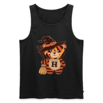 Halloween Teddy Bear Halloween Bear - Men's Premium Organic Tank Top - black - Front - AI Model Male 178 light (178cm)
