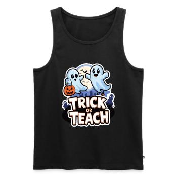 Trick Or Teach Halloween Lehrer - Männer Premium Bio Tank Top - Schwarz - Vorne - Michal (187cm)