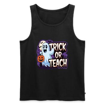 Trick Or Teach Halloween Lehrer - Männer Premium Bio Tank Top - Schwarz - Vorne - Michal (187cm)