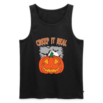 Mignon Halloween Fantôme Halloween - Débardeur bio Premium Homme - noir - Devant - Michal (187cm)