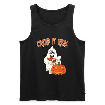Mignon Halloween Fantôme Halloween - Débardeur bio Premium Homme - noir - Devant - Michal (187cm)