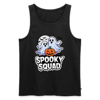 Halloween Spooky Squad Geist mit Mütze - Männer Premium Bio Tank Top - Schwarz - Vorne - Michal (187cm)