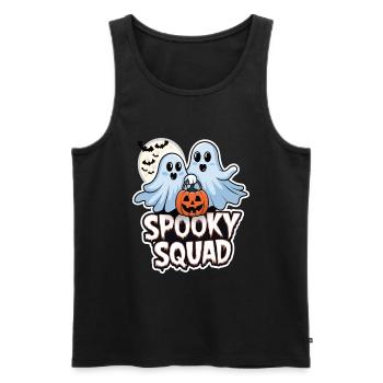 Halloween Spooky Squad Geist mit Mütze - Männer Premium Bio Tank Top - Schwarz - Vorne - Michal (187cm)