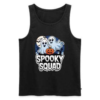 Halloween Spooky Squad Geist mit Mütze - Männer Premium Bio Tank Top - Schwarz - Vorne - Michal (187cm)