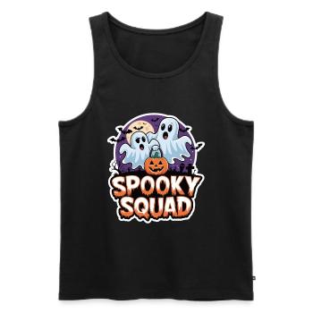 Halloween Spooky Squad Geist mit Mütze - Männer Premium Bio Tank Top - Schwarz - Vorne - Michal (187cm)