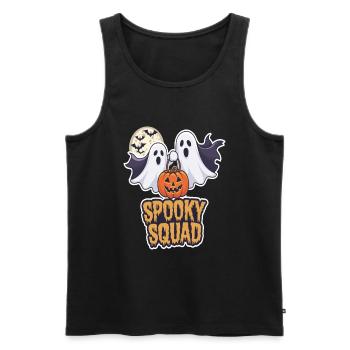 Halloween Spooky Squad fantôme avec chapeau - Débardeur bio Premium Homme - noir - Devant - Michal (187cm)
