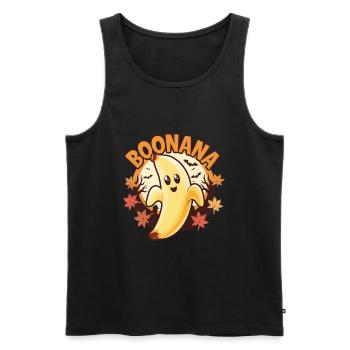 Halloween Boonana Halloween Geist - Männer Premium Bio Tank Top - Schwarz - Vorne - Michal (187cm)