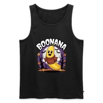 Halloween Boonana Halloween Geist - Männer Premium Bio Tank Top - Schwarz - Vorne - Michal (187cm)