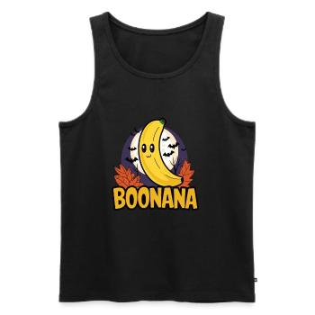 Halloween Boonana Halloween Geist - Männer Premium Bio Tank Top - Schwarz - Vorne - Michal (187cm)
