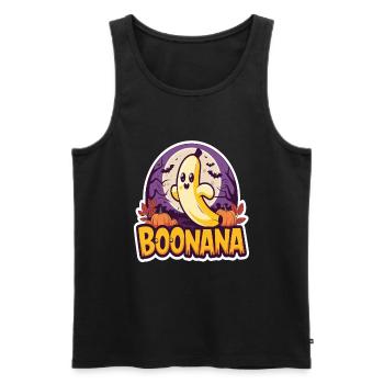 Halloween Boonana Halloween Geist - Männer Premium Bio Tank Top - Schwarz - Vorne - Michal (187cm)