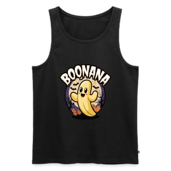 Halloween Boonana Halloween Geist - Männer Premium Bio Tank Top - Schwarz - Vorne - Michal (187cm)