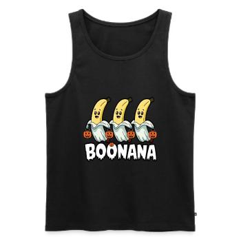 Halloween Boonana Halloween Geist - Männer Premium Bio Tank Top - Schwarz - Vorne - Michal (187cm)