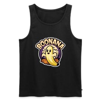 Halloween Boonana Halloween Geist - Männer Premium Bio Tank Top - Schwarz - Vorne - Michal (187cm)