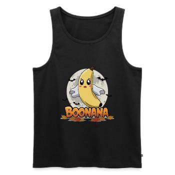 Halloween Boonana Halloween Geist - Männer Premium Bio Tank Top - Schwarz - Vorne - Michal (187cm)