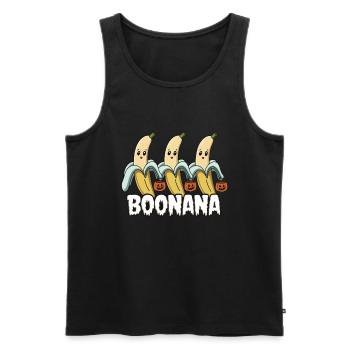 Halloween Boonana Halloween Geist - Männer Premium Bio Tank Top - Schwarz - Vorne - Michal (187cm)