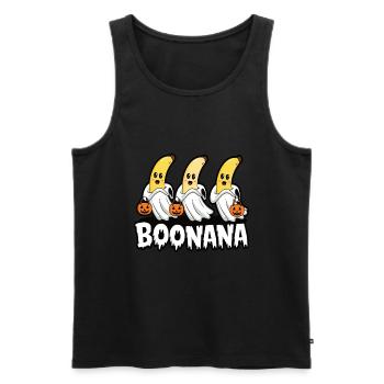Halloween Boonana Halloween Geist - Männer Premium Bio Tank Top - Schwarz - Vorne - Michal (187cm)