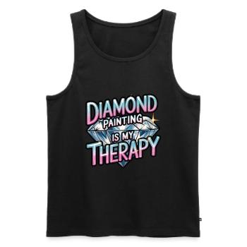Diamond Painting Diamond Painter - Männer Premium Bio Tank Top - Schwarz - Vorne - AI Model Male 178 light (178cm)