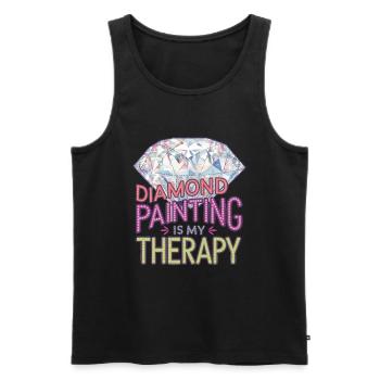 Diamond Painting Diamond Painter - Männer Premium Bio Tank Top - Schwarz - Vorne - AI Model Male 178 light (178cm)