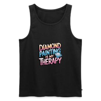 Diamond Painting Diamond Painter - Männer Premium Bio Tank Top - Schwarz - Vorne - AI Model Male 178 light (178cm)
