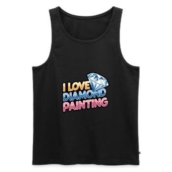 Diamond Painting Diamond Painter - Männer Premium Bio Tank Top - Schwarz - Vorne - AI Model Male 178 light (178cm)