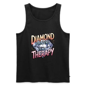 Diamond Painting Diamond Painter - Männer Premium Bio Tank Top - Schwarz - Vorne - AI Model Male 178 light (178cm)