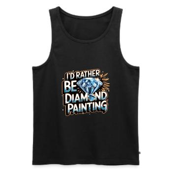 Diamond Painting Diamond Painter - Männer Premium Bio Tank Top - Schwarz - Vorne - AI Model Male 178 light (178cm)