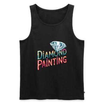 Diamond Painting Diamond Painter - Männer Premium Bio Tank Top - Schwarz - Vorne - AI Model Male 178 light (178cm)