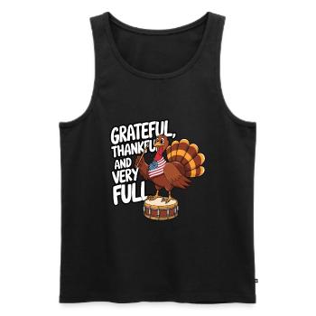 Lustiger Thanksgiving Truthahn - Männer Premium Bio Tank Top - Schwarz - Vorne - Michal (187cm)