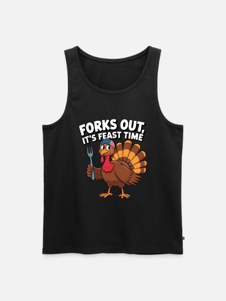 Funny Thanksgiving Turkey - Men's Premium Organic Tank Top -