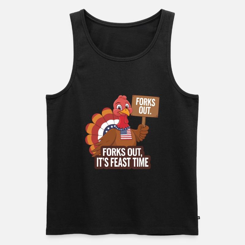 Lustiger Thanksgiving Truthahn - Männer Premium Bio Tank Top - undefined