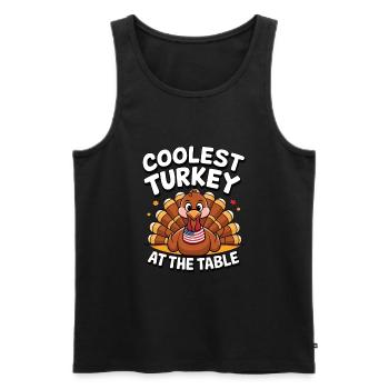 Lustiger Thanksgiving Truthahn - Männer Premium Bio Tank Top - Schwarz - Vorne - Michal (187cm)