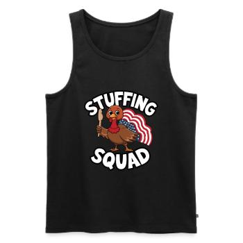Lustiger Thanksgiving Truthahn - Männer Premium Bio Tank Top - Schwarz - Vorne - Michal (187cm)