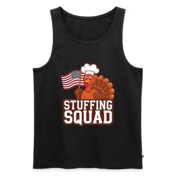 Dinde drôle de Thanksgiving - Débardeur bio Premium Homme - noir - Devant - Michal (187cm)