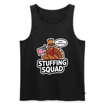 Lustiger Thanksgiving Truthahn - Männer Premium Bio Tank Top - Schwarz - Vorne - Michal (187cm)