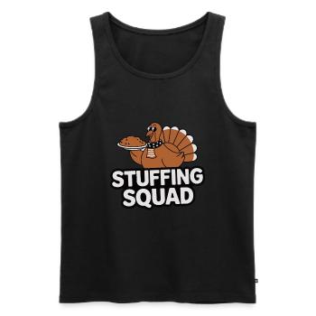 Lustiger Thanksgiving Truthahn - Männer Premium Bio Tank Top - Schwarz - Vorne - Michal (187cm)