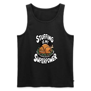 Lustiger Thanksgiving Truthahn - Männer Premium Bio Tank Top - Schwarz - Vorne - Michal (187cm)
