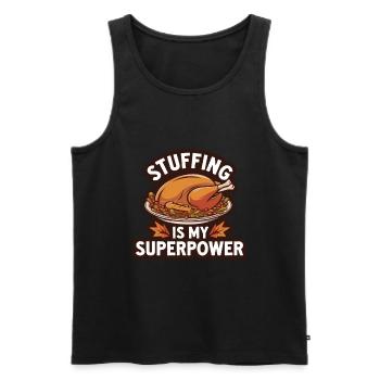 Lustiger Thanksgiving Truthahn - Männer Premium Bio Tank Top - Schwarz - Vorne - Michal (187cm)