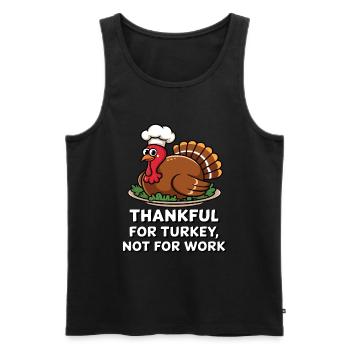 Funny Thanksgiving Turkey - Men's Premium Organic Tank Top - black - Front - Michal (187cm)