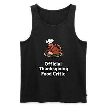 Lustiger Thanksgiving Truthahn - Männer Premium Bio Tank Top - Schwarz - Vorne - Michal (187cm)