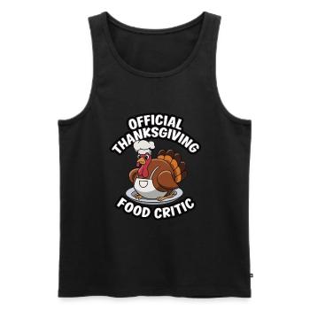 Funny Thanksgiving Turkey - Men's Premium Organic Tank Top - black - Front - Michal (187cm)