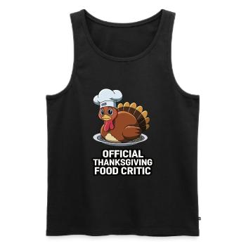 Lustiger Thanksgiving Truthahn - Männer Premium Bio Tank Top - Schwarz - Vorne - Michal (187cm)