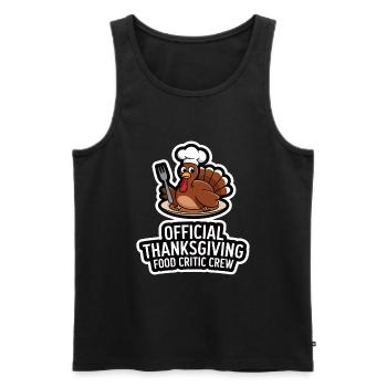 Funny Thanksgiving Turkey - Men's Premium Organic Tank Top - black - Front - Michal (187cm)