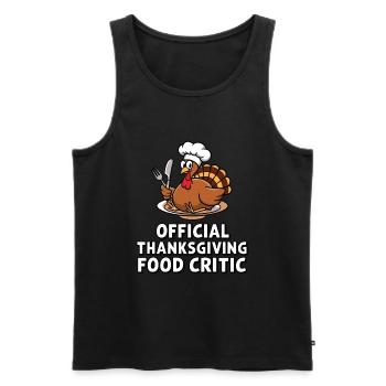 Lustiger Thanksgiving Truthahn - Männer Premium Bio Tank Top - Schwarz - Vorne - Michal (187cm)