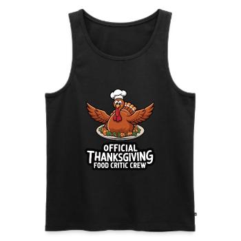 Funny Thanksgiving Turkey - Men's Premium Organic Tank Top - black - Front - Michal (187cm)
