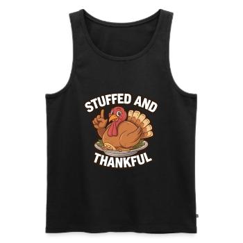 Lustiger Thanksgiving Truthahn - Männer Premium Bio Tank Top - Schwarz - Vorne - AI Model Male 178 light (178cm)