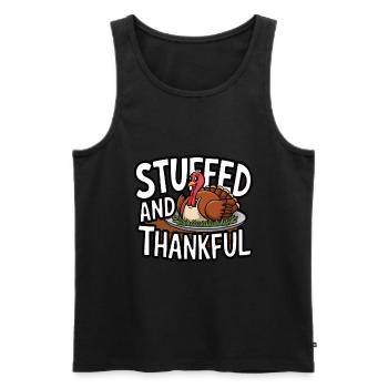 Lustiger Thanksgiving Truthahn - Männer Premium Bio Tank Top - Schwarz - Vorne - Michal (187cm)