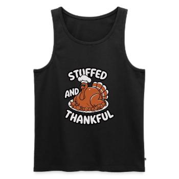 Lustiger Thanksgiving Truthahn - Männer Premium Bio Tank Top - Schwarz - Vorne - AI Model Male 178 light (178cm)