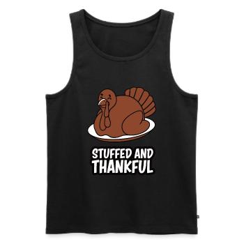 Funny Thanksgiving Turkey - Men's Premium Organic Tank Top - black - Front - Michal (187cm)